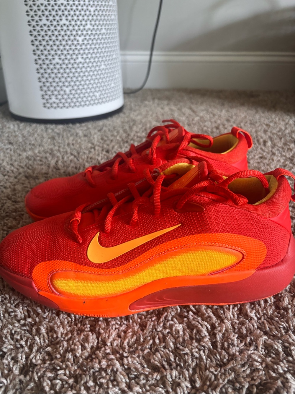 Nike Kids' Isofly Red & Orange Athletic Basketball Sneakers